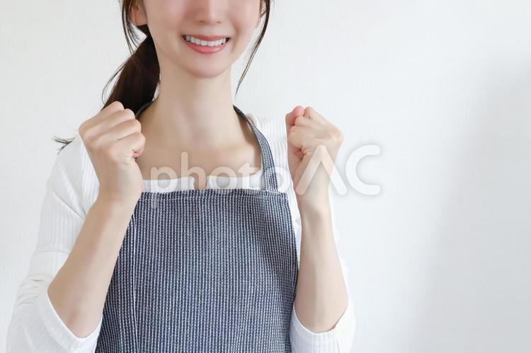 家事　やる気がある主婦 主婦,女性,家事の写真素材