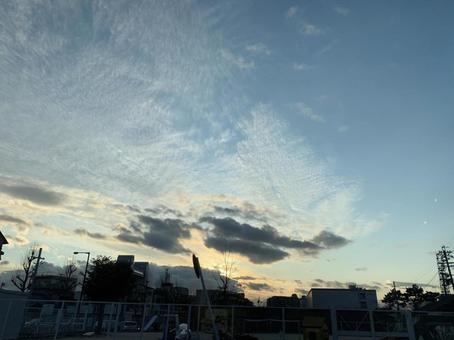 夕日と空 夕日と空の写真