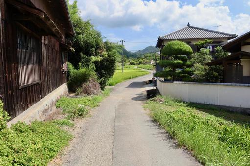 里道 里道 集落風景,里道,道の写真素材
