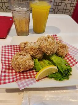 カラオケ チキン カラオケ チキン カラオケ,チキン,唐揚げの写真素材