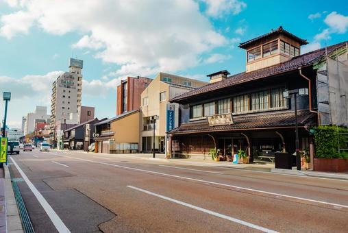 【石川】ひがし茶屋街の街並みの写真