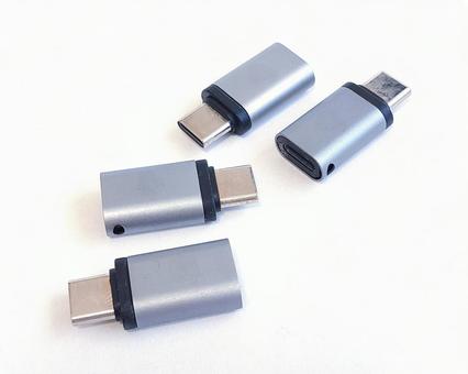 変換アダプター4個 1 変換アダプター4個 1 変換アダプター,usbーc,typeーcの写真素材