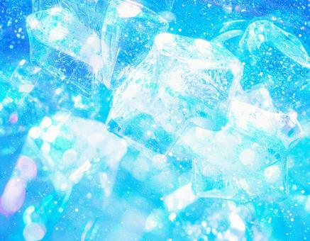 青と氷の加工 青と氷の加工の写真