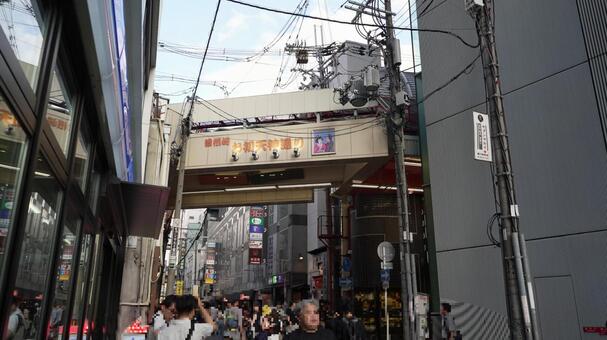 お初天神商店街 お初天神商店街,曽根崎,アーケードの写真素材