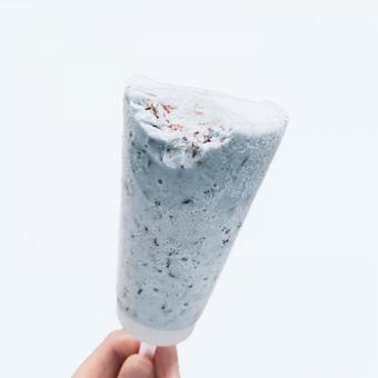 チョコミントアイスひとかじり チョコミントアイスひとかじりの写真