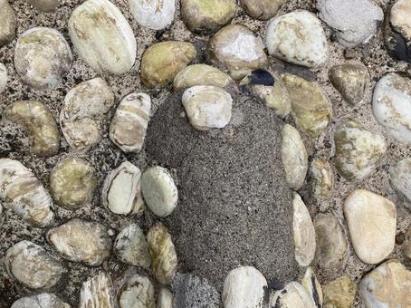 玉石の造形地面テクスチャーの写真