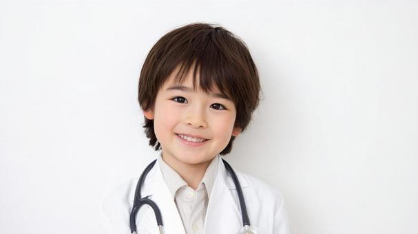 医者の格好をした男の子 医者の格好をした男の子の写真