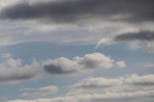 Photo, blue sky, white cloud, gray, 