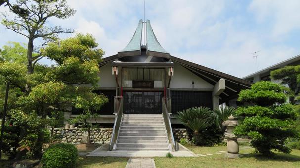 前田城 城跡に建つ前田速念寺 本堂 前田城 城跡に建つ前田速念寺 本堂 前田城,前田利家,生誕地の写真素材