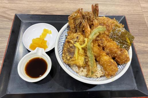 天丼 天丼 天丼,昼食,食事の写真素材