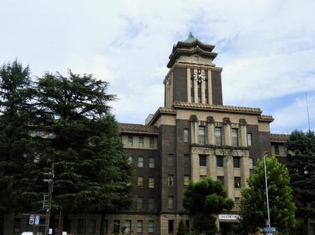 名古屋市役所本庁舎前 名古屋市役所本庁舎前 名古屋市庁舎,名古屋市,名古屋市役所の写真素材