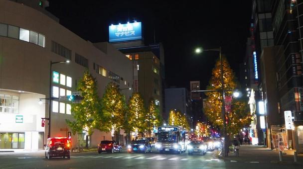 冬の高崎駅前・クリスマスイルミ（高崎市） クリスマス,イルミネーション,jrの写真素材