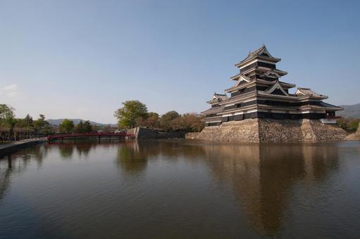 松本城 松本城,城,100名城の写真素材