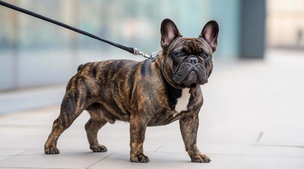 堂々と立つフレブル犬・フレンチブルドッグ 堂々と立つフレブル犬・フレンチブルドッグの写真