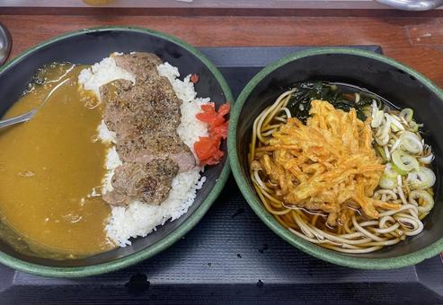 カレー　そば　天ぷら カレー,カレーライス,ステーキの写真素材