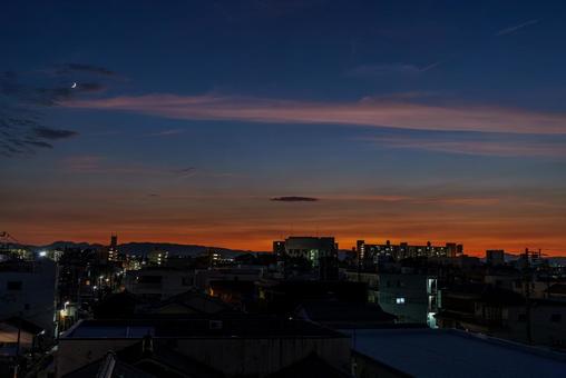 黄昏時の空 黄昏時の空の写真