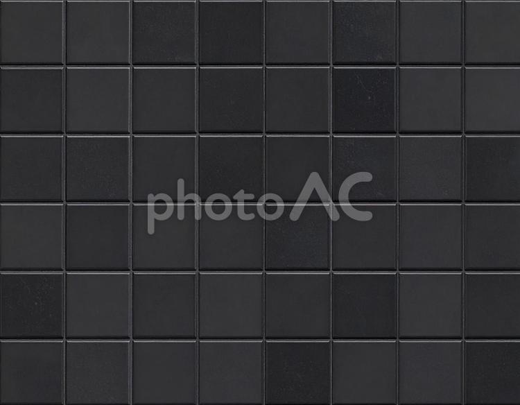黒スクエアタイル タイル,黒,床の写真素材