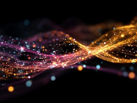 テクノロジーを感じさせるサイバーな背景の写真