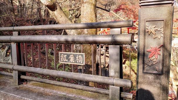 紅葉橋 紅葉橋 紅葉橋,伊香保温泉,伊香保の写真素材