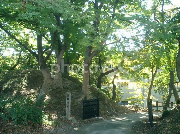 白石城裏御門跡 白石城の写真素材