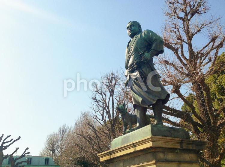東京風景・上野公園 上野公園,上野恩賜公園,西郷隆盛像の写真素材