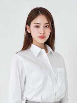 ブラウス姿のビジネス女性のポートレートの写真