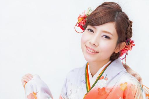 振袖を着た女性 振袖を着た女性 晴れ着,成人の日,成人の写真素材