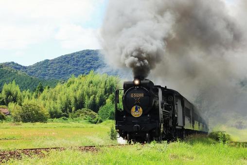 SLやまぐち号 D51 SLやまぐち号 D51 slやまぐち号,やまぐち号,蒸気機関車の写真素材