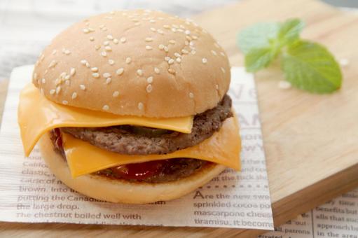 Photo, double cheeseburger, double cheese, hamburger, 