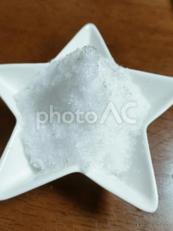 星の器に入ったかき氷 かき氷,星,皿の写真素材