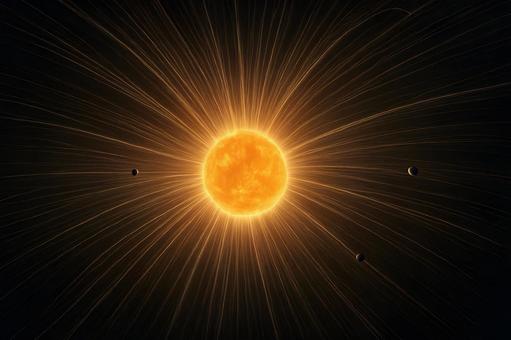 太陽風の放射 太陽風の放射の写真