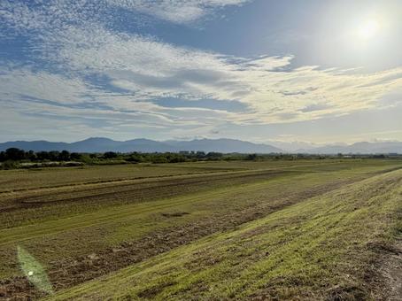 福井県の農業地区 エコ,農場,畑の写真素材