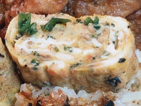 弁当の玉子焼き 弁当の玉子焼きの写真