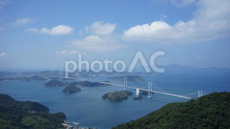 しまなみ海道と多島美 しまなみ海道,多島美,瀬戸内海の写真素材
