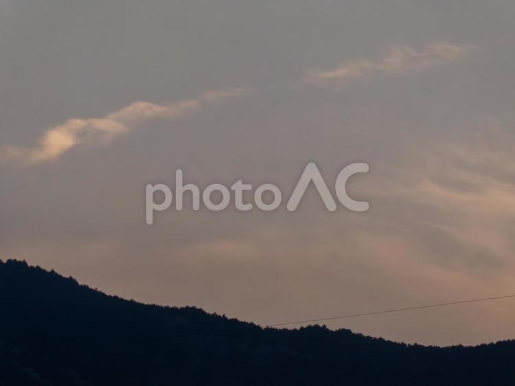 空と雲と夕焼け 夕暮れ,夕焼け,夕方の写真素材