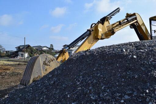 土木工事現場の建設機械 土木工事現場,土木工事,土木の写真素材