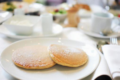 ホテルの朝食パンケーキ パンケーキ,朝食,ブランチの写真素材