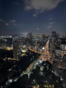 東京夜景と空 東京夜景と空の写真