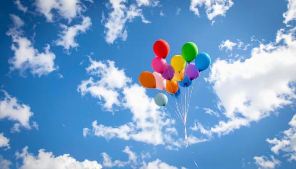夢のようなカラフルバルーン 夢のようなカラフルバルーンの写真