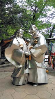 穂高神社の健康長寿道祖神 穂高神社の健康長寿道祖神 健康長寿道祖神,穂高神社,安曇野市の写真素材
