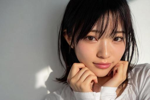 微笑の可愛い日本女性 微笑の可愛い日本女性の写真