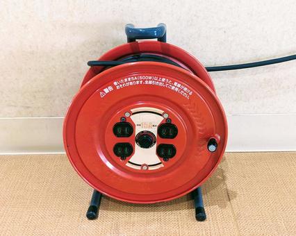 Photo, drum-type extension cord, code, power cord, 