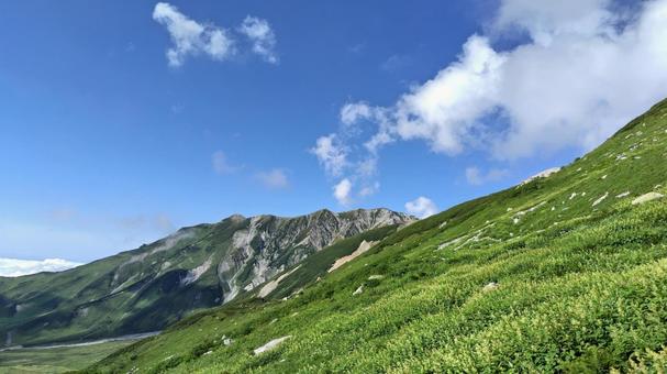 View of Mt. Tateyama from Raichozawa 12, JPG View of Mt. Tateyama from Raichozawa 12, JPG