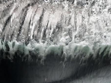 洗車機の中 洗車中,水,泡の写真素材
