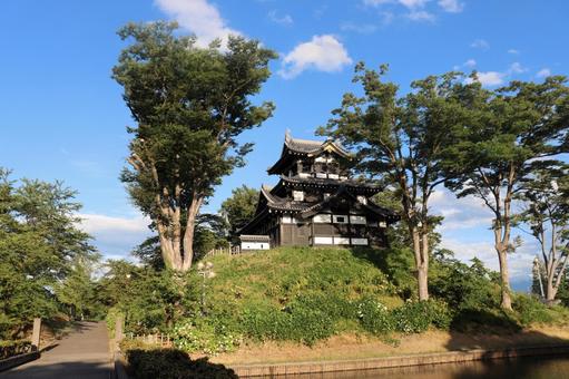 続日本百名城、高田城・三階櫓を訪ねる 続日本百名城,高田城,三階櫓の写真素材