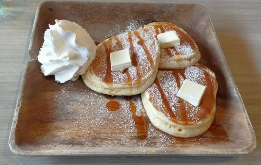 パンケーキ3枚 パンケーキ3枚 パンケーキ,ホットケーキ,食べ物の写真素材