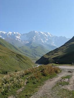 シュハラ氷河トレッキングコース シュハラ氷河,氷河,雪山の写真素材