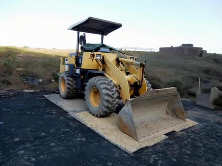 【風景写真】タイヤショベル タイヤショベル,ホイールローダ,重機の写真素材