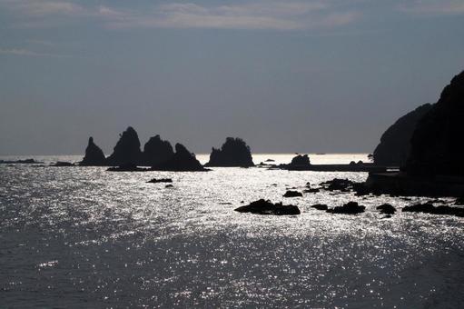 南伊豆半島の絶景海岸 蓑掛岩 南伊豆半島の絶景海岸 蓑掛岩の写真