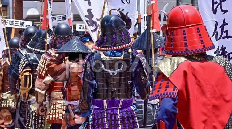 武者行列（Samurai） 戦国武者,侍,刀の写真素材